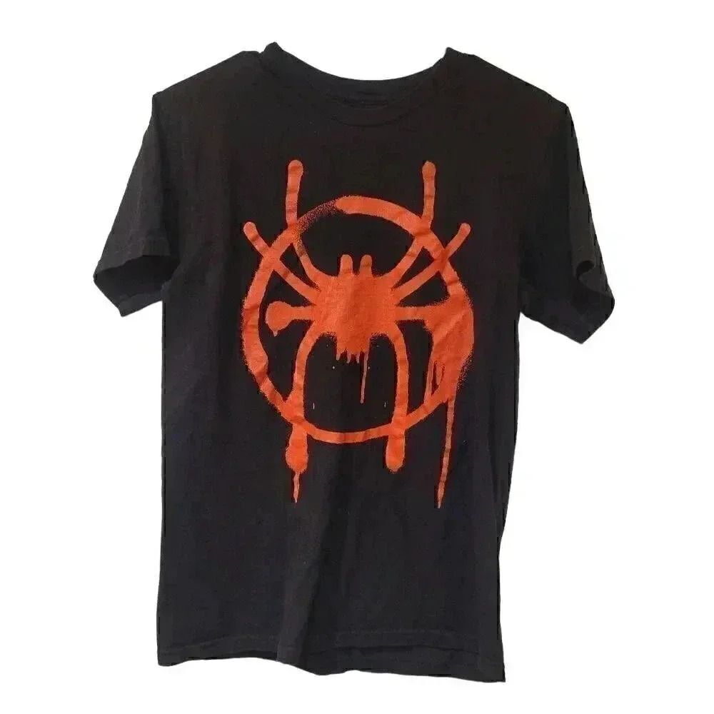 Spider Man Marvel Men's Black Cotton Red Graphic Into Multiverse